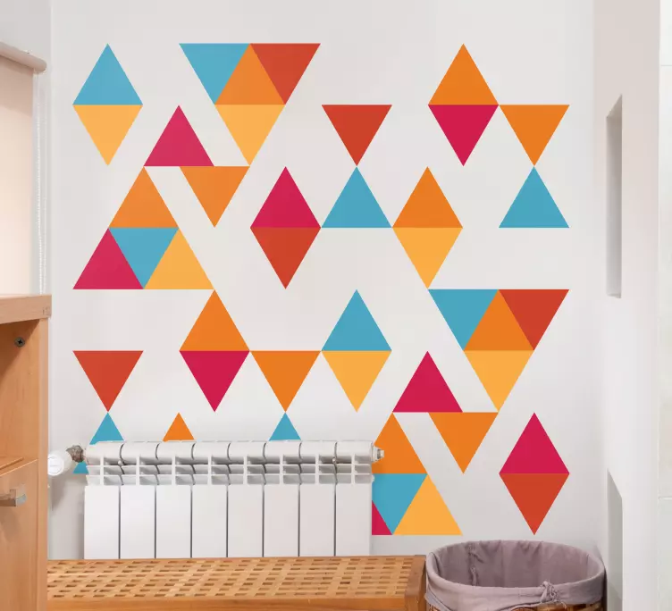 Diamond shape geometric art wall art sticker - TenStickers