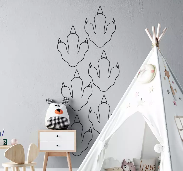 Dinosaur foot claw vinyl wall decal - TenStickers
