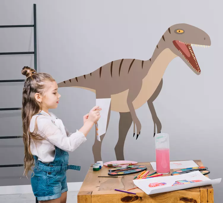 Velociraptor adventure dinosaur wall sticker - TenStickers