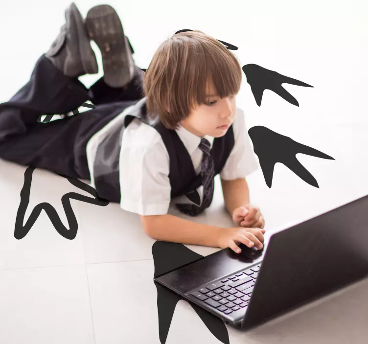 Dinosaur Tracks dragon wall sticker - TenStickers