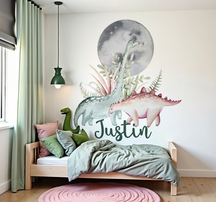 Dinosaurs scene wall sticker - TenStickers