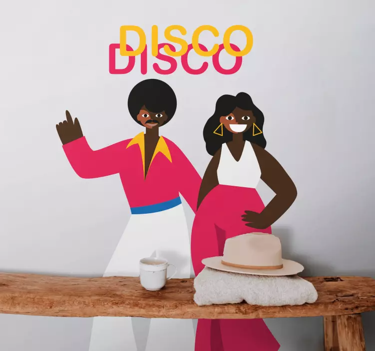Disco Dance Duo video game sticker - TenStickers