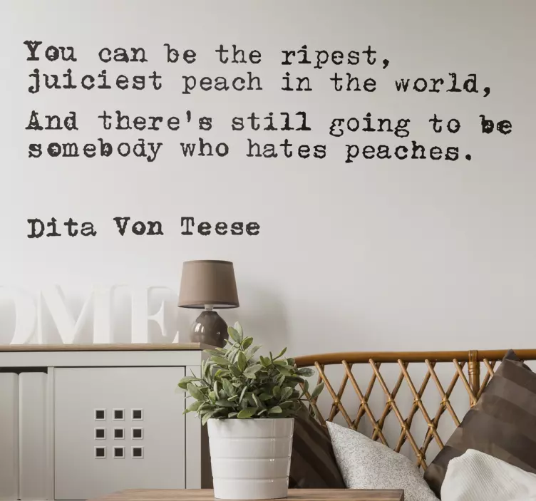 Dita Von Teese Quote Sticker - TenStickers