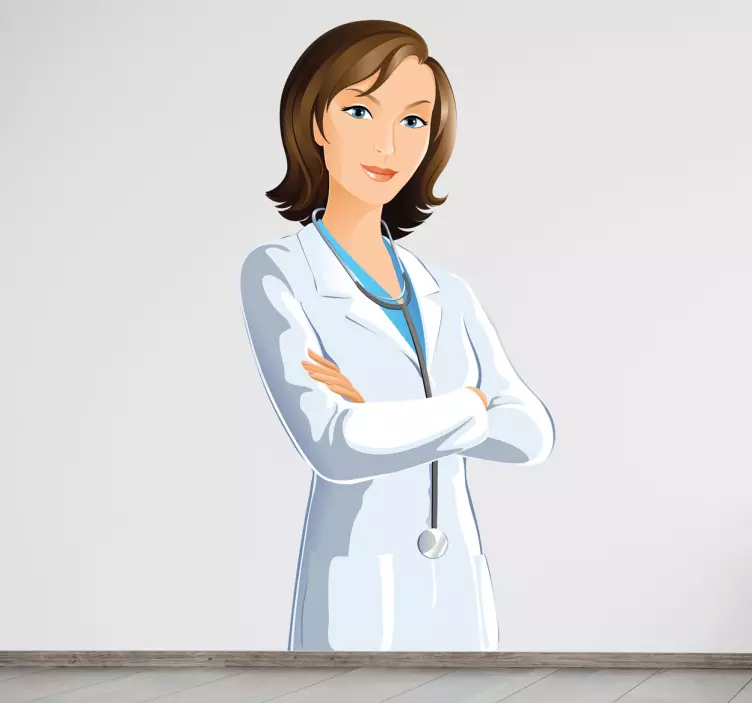 Doctor Female Wall Sticker - TenStickers