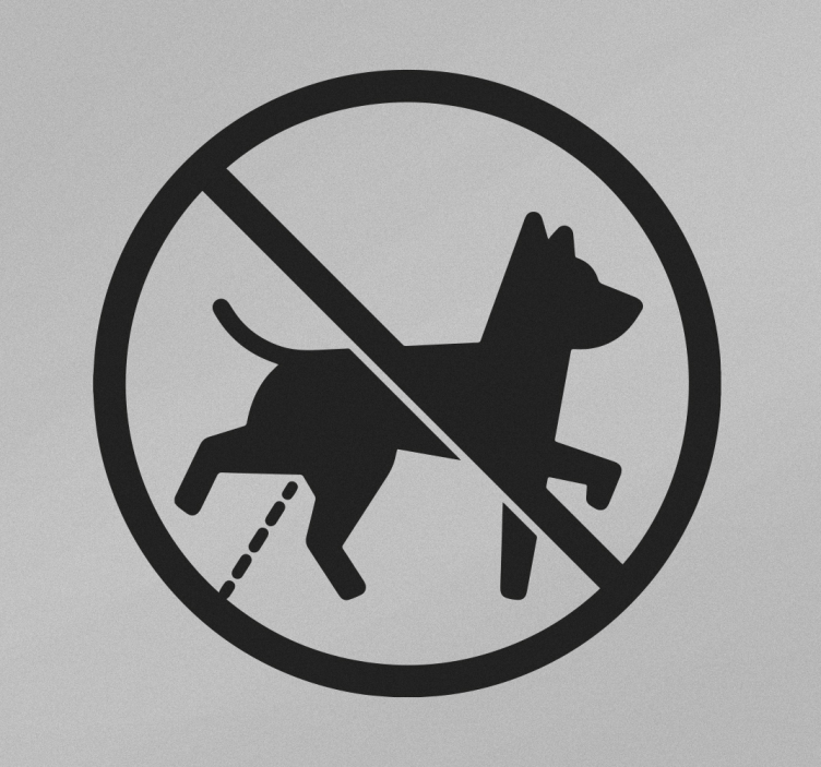 Prohibition dog peeing sticker sign - TenStickers