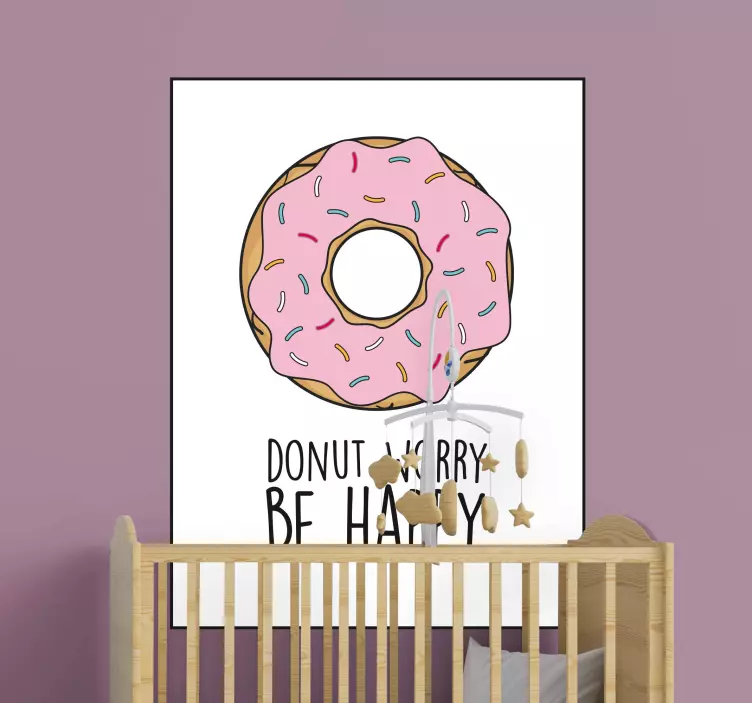 Donuts background sticker - TenStickers