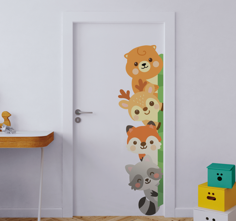 Door sticker animals for kids' room - TenStickers