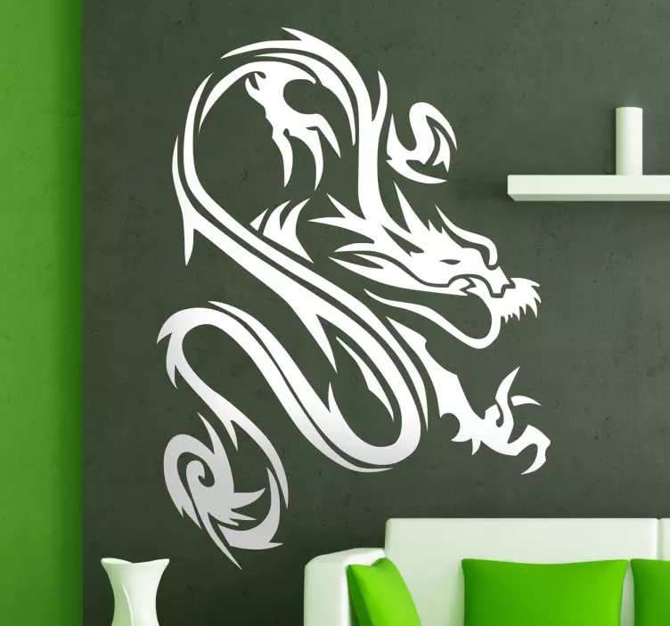 Dragon Tattoo Wall Sticker - TenStickers