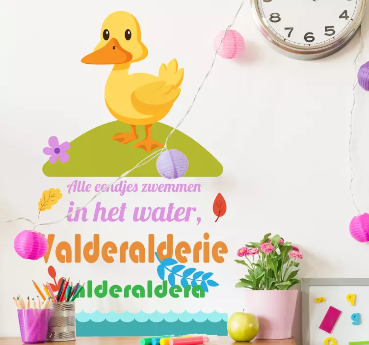Duckling nursery rhyme wall sticker - TenStickers