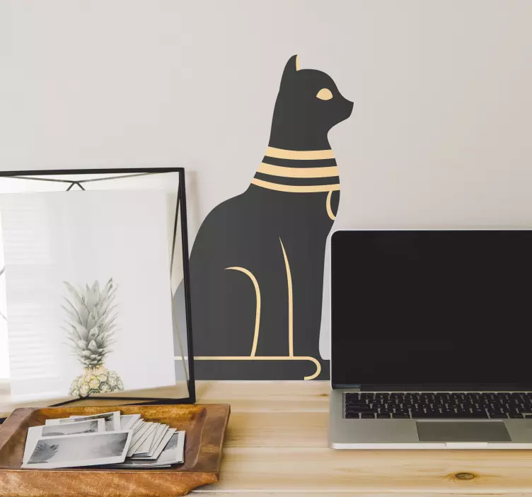 Elegant Cat Silhouette cat sticker - TenStickers