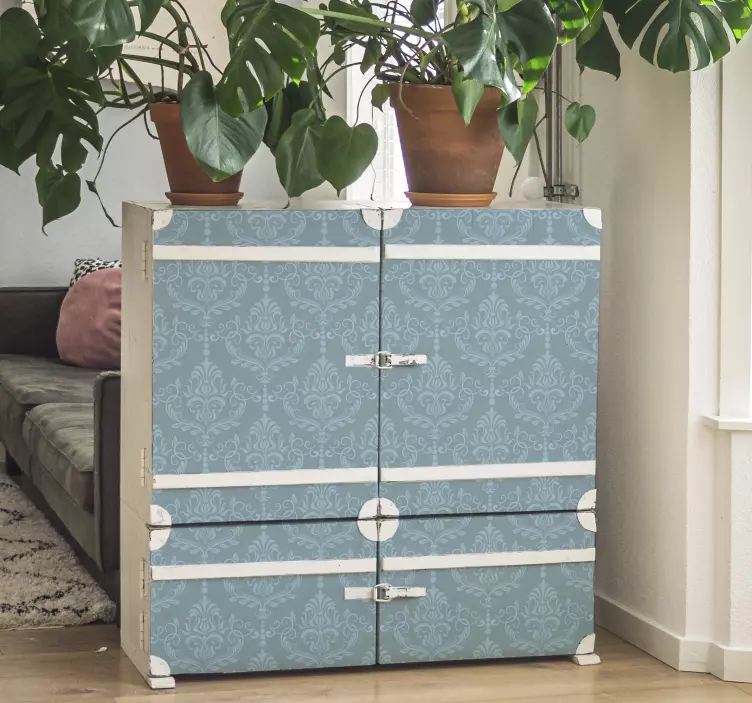 Blue elegant baroque furniture sticker - TenStickers