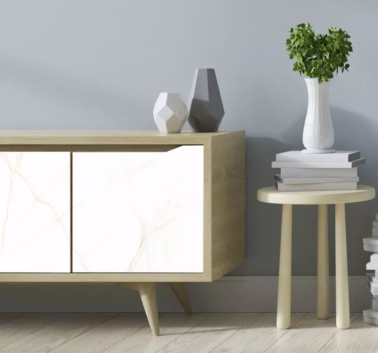 Elegant white marble furniture sticker - TenStickers
