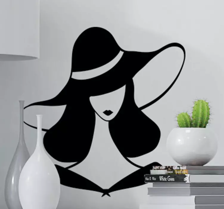 Elegant Woman Silhouette character sticker - TenStickers
