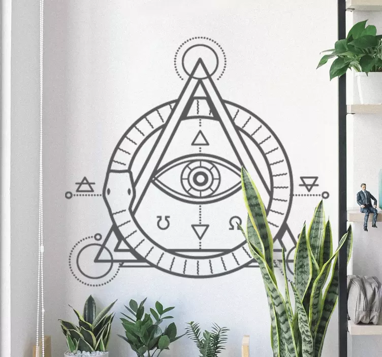 Eye symbol wall vinyl sticker - TenStickers