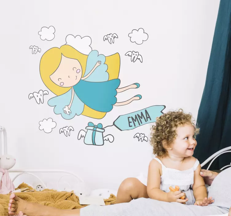 Fairy Flying Gift kid's sticker - TenStickers