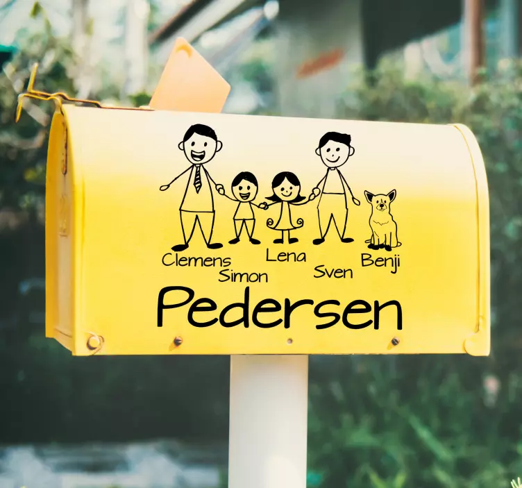 Family Character Artwork whiteboard sticker - TenStickers