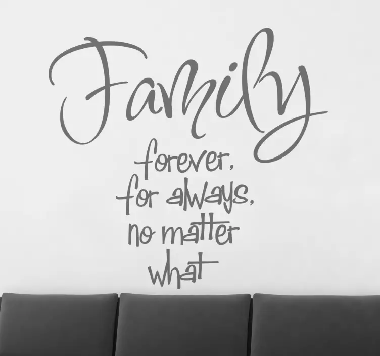 Family Forever Text Sticker - TenStickers