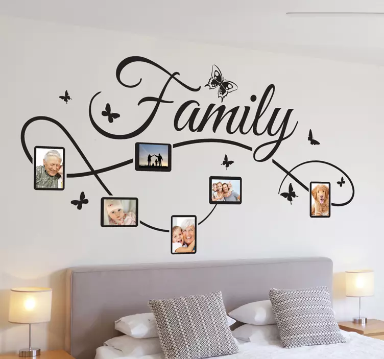 Family Photo Frame Wall Sticker - TenStickers