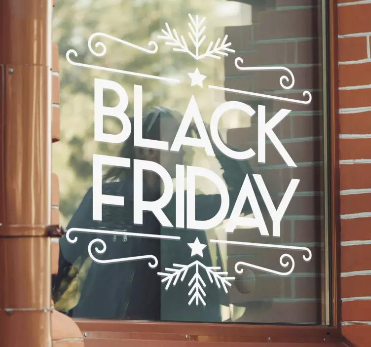 Festive black Friday sale sticker - TenStickers