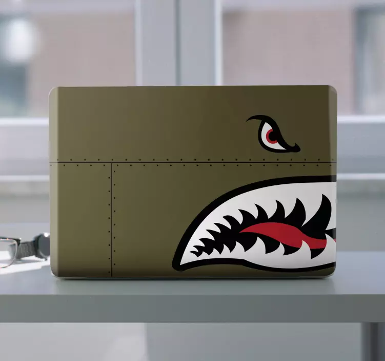 Fierce Shark Motif laptop skin - TenStickers