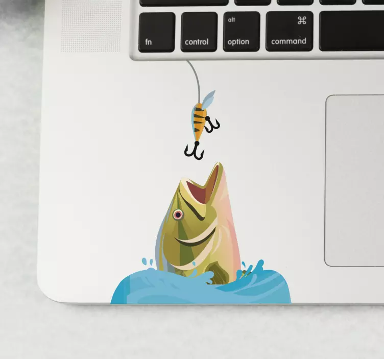 fish from computer laptop sticker - TenStickers