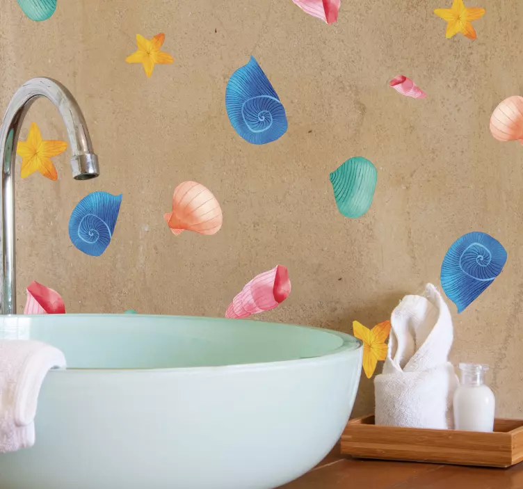 Fish Shells Home Wall Sticker - TenStickers