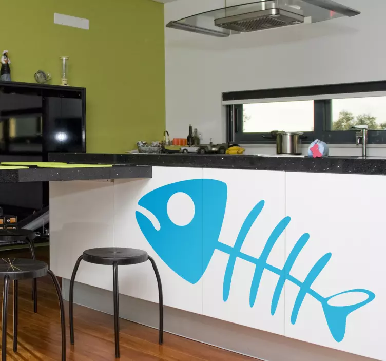 Fish Skeleton Wall Sticker - TenStickers