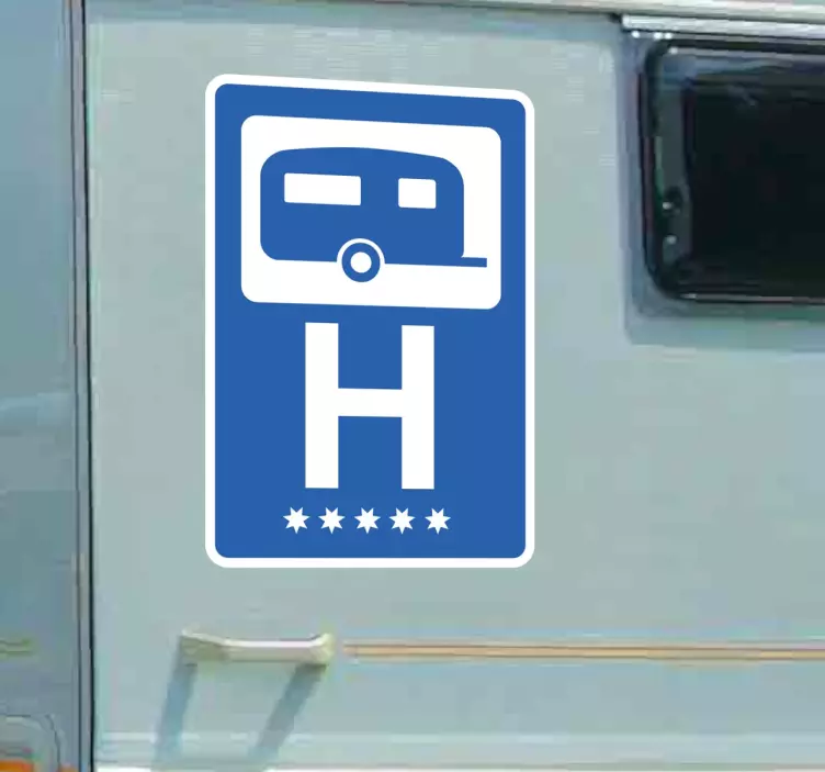 Five-star Caravan Hotel Sticker - TenStickers