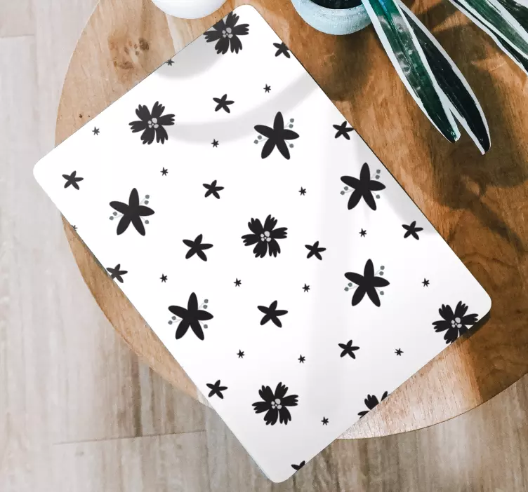 Floral and starfish laptop skin - TenStickers