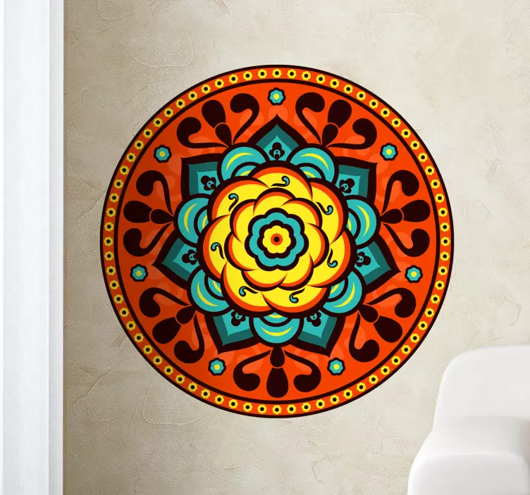Florist Rosette Wall Sticker - TenStickers