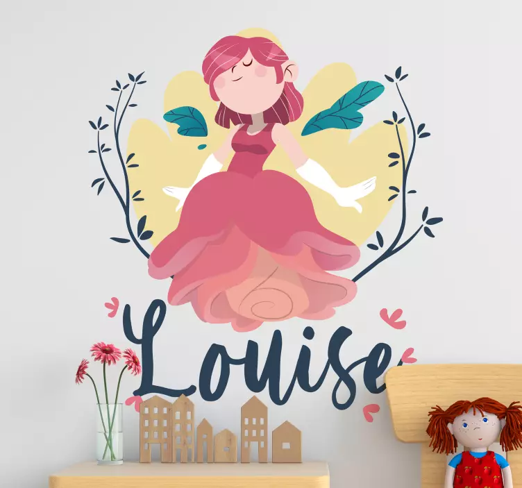 Flower and fairy fantasy wall sticker - TenStickers