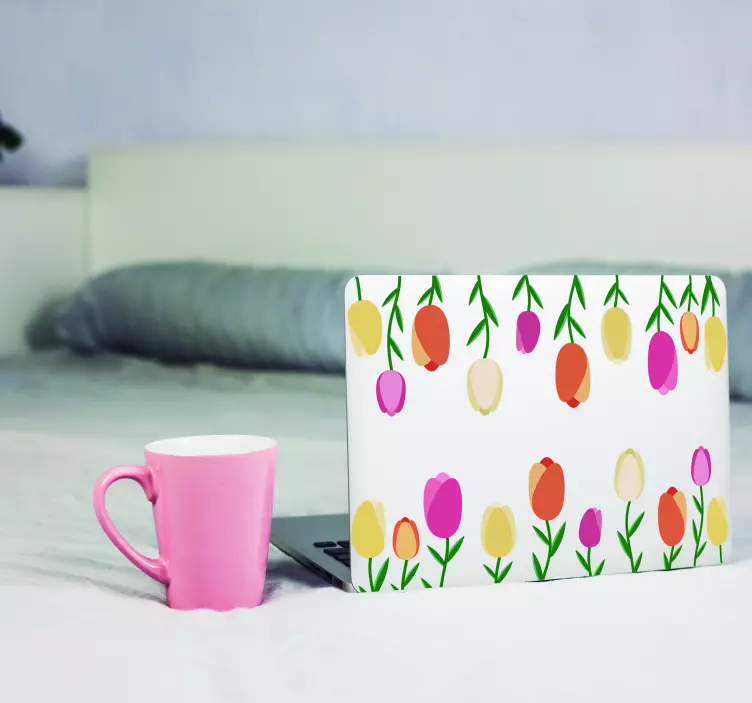 Flower Arrangement Pattern laptop skin - TenStickers