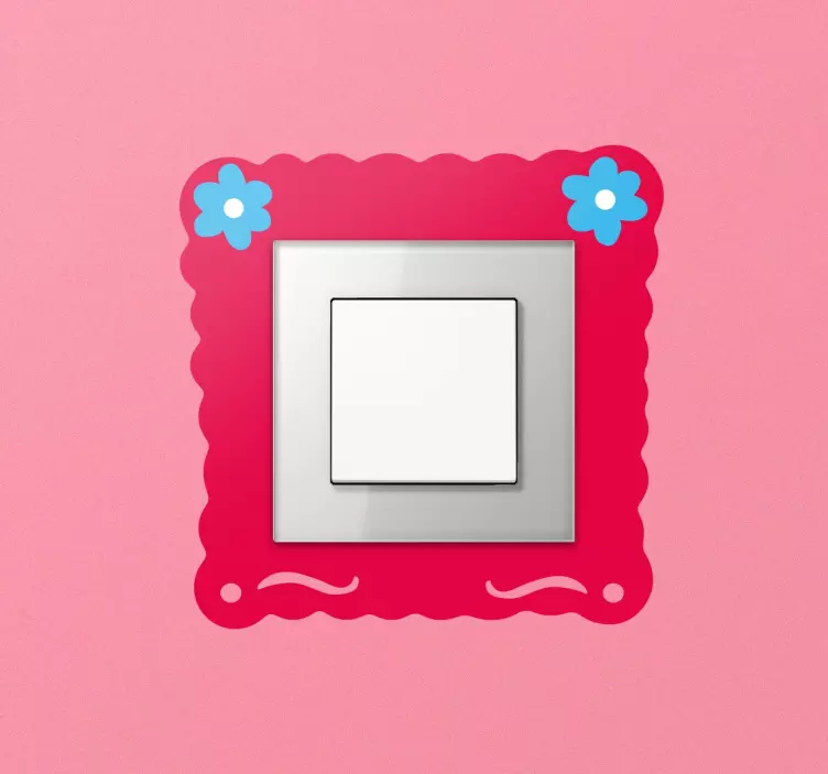 Flower Frame Light Switch Sticker - TenStickers