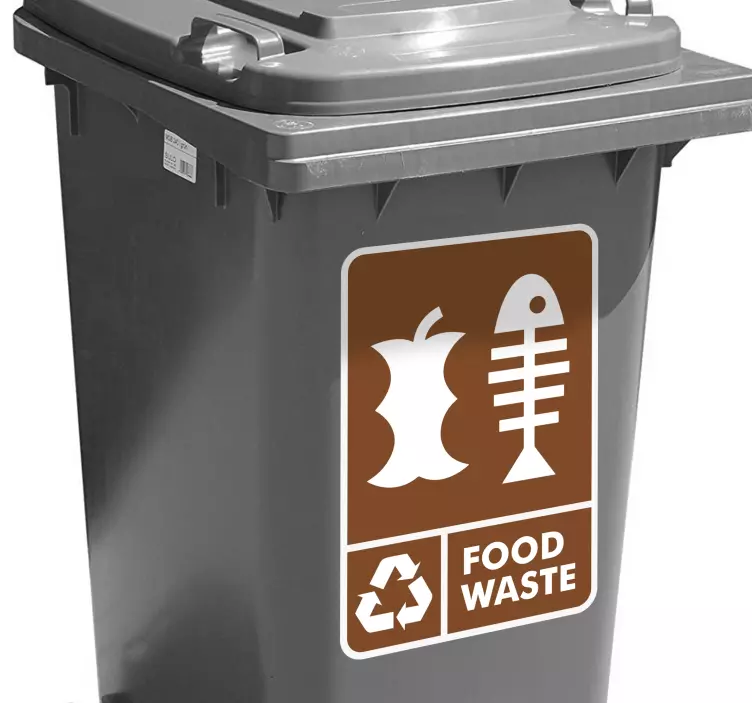 Food Waste Bin Adhesive Sticker - TenStickers