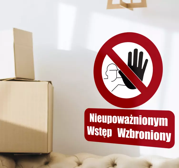 Forbidden entry vinyl sign decal - TenStickers