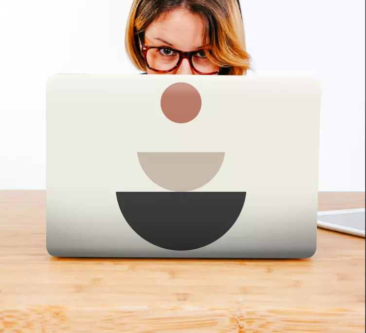 Fountain abstract geometric art laptop skin - TenStickers