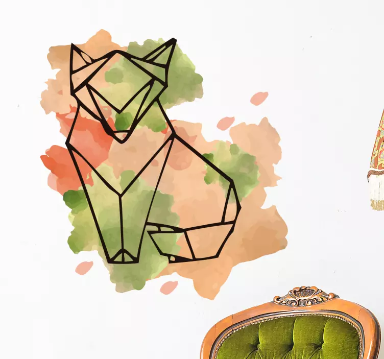 fox and spots drawing wall Sticker - TenStickers