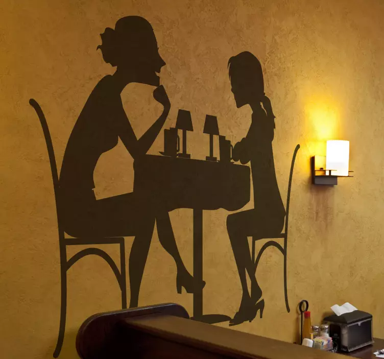 Friends having dinner sticker - TenStickers