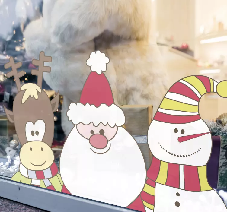 Front Window Christmas Decal - TenStickers