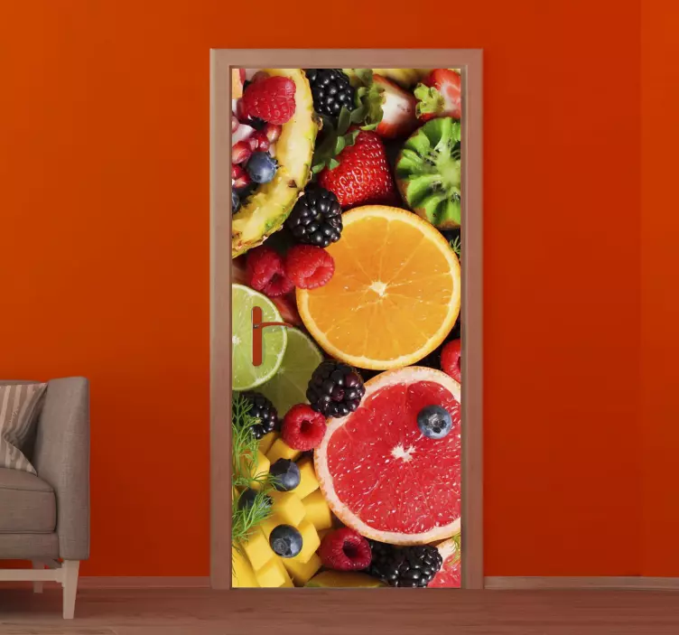 Original fruits door vinyl decal - TenStickers