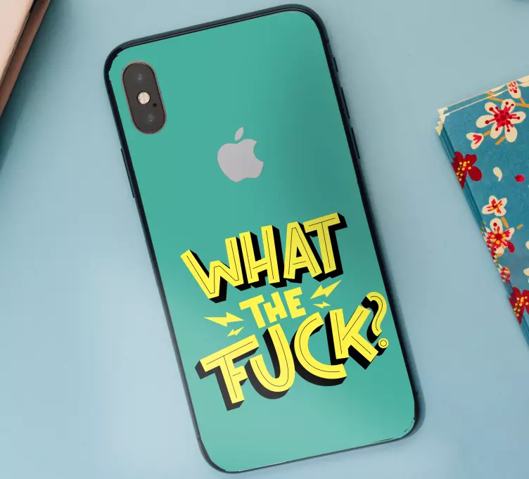 Fuck quote iPhone sticker - TenStickers