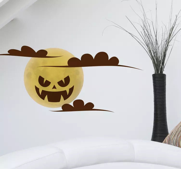 Full moon halloween sticker - TenStickers