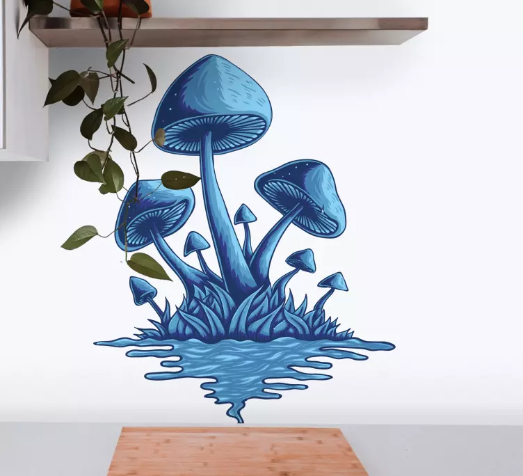 Fungus by the river wall decal - TenStickers