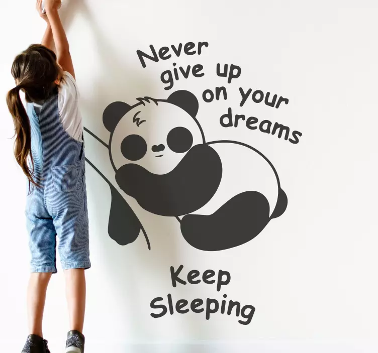 Funny panda quote wild animal decal - TenStickers