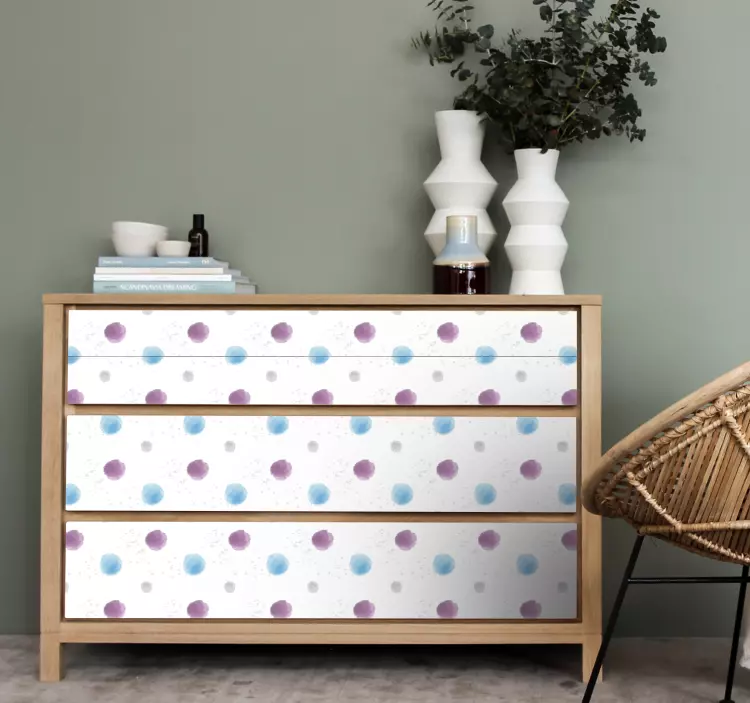 Furniture sticker colorful dot patterns - TenStickers