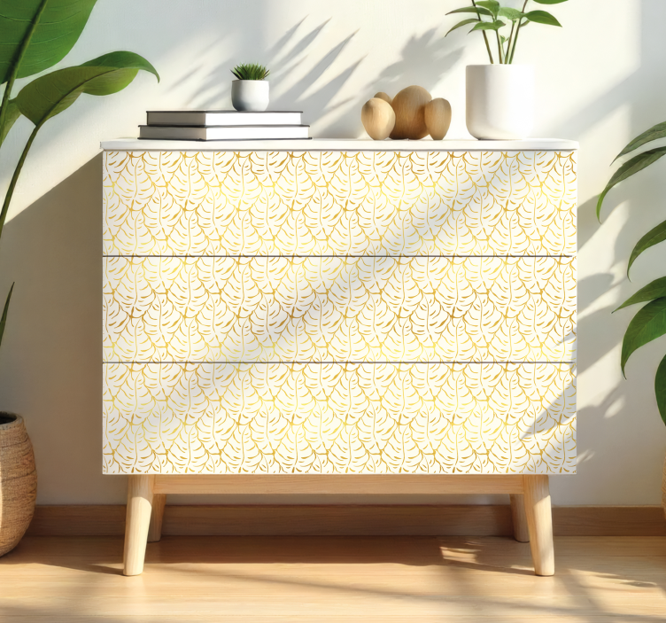 Furniture sticker graceful tropical leaves - TenStickers