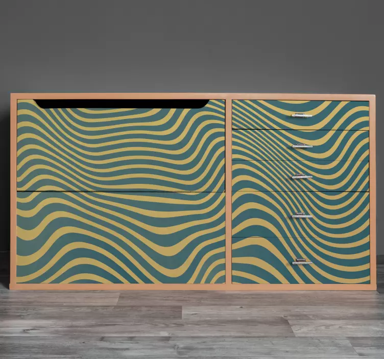 Furniture sticker wavy patterned surface - TenStickers