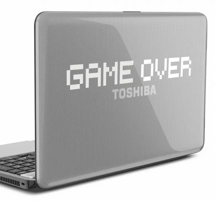 Game Over Laptop vinyl Sticker - TenStickers