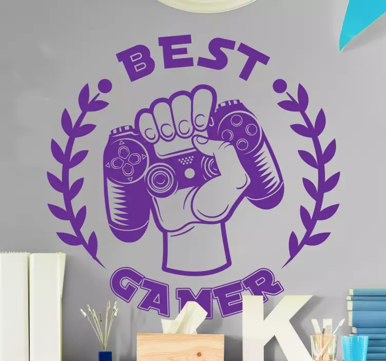 Gaming best gamer video game sticker - TenStickers