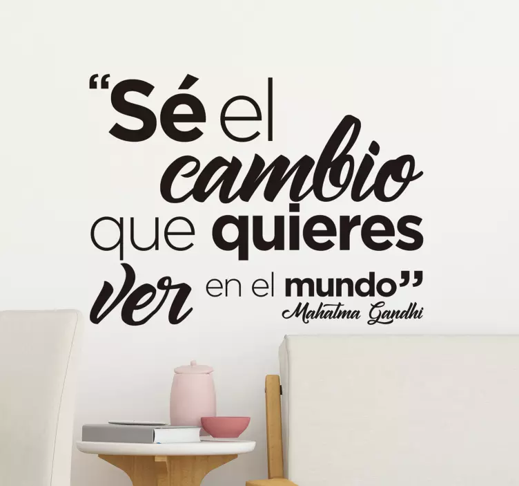 Gandhi phrase quote sticker - TenStickers